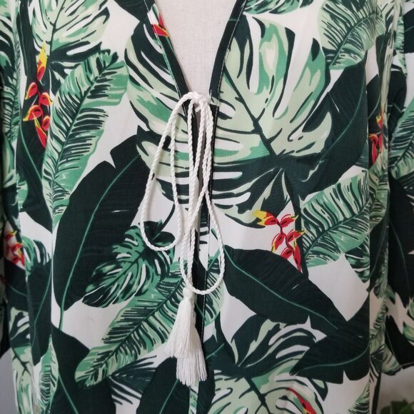 Rachel Zoe tropical swimsuit coverup O/S - Picture 4 of 7